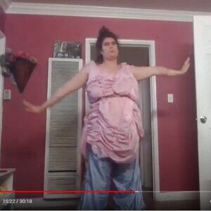 Trees Naturals Satin Light Blue Sky Rouched Pants